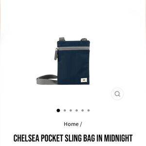 NWT! ‘ORI London’ Pocket Sling Bag in Midnight Blue